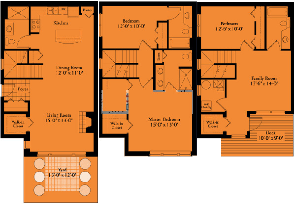845 N Kingsbury Floorplan - The City Home C2 Tier*